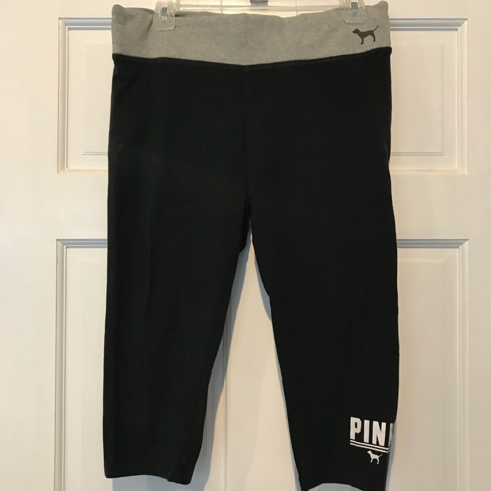 Pink Cropped Yoga Pants. size L